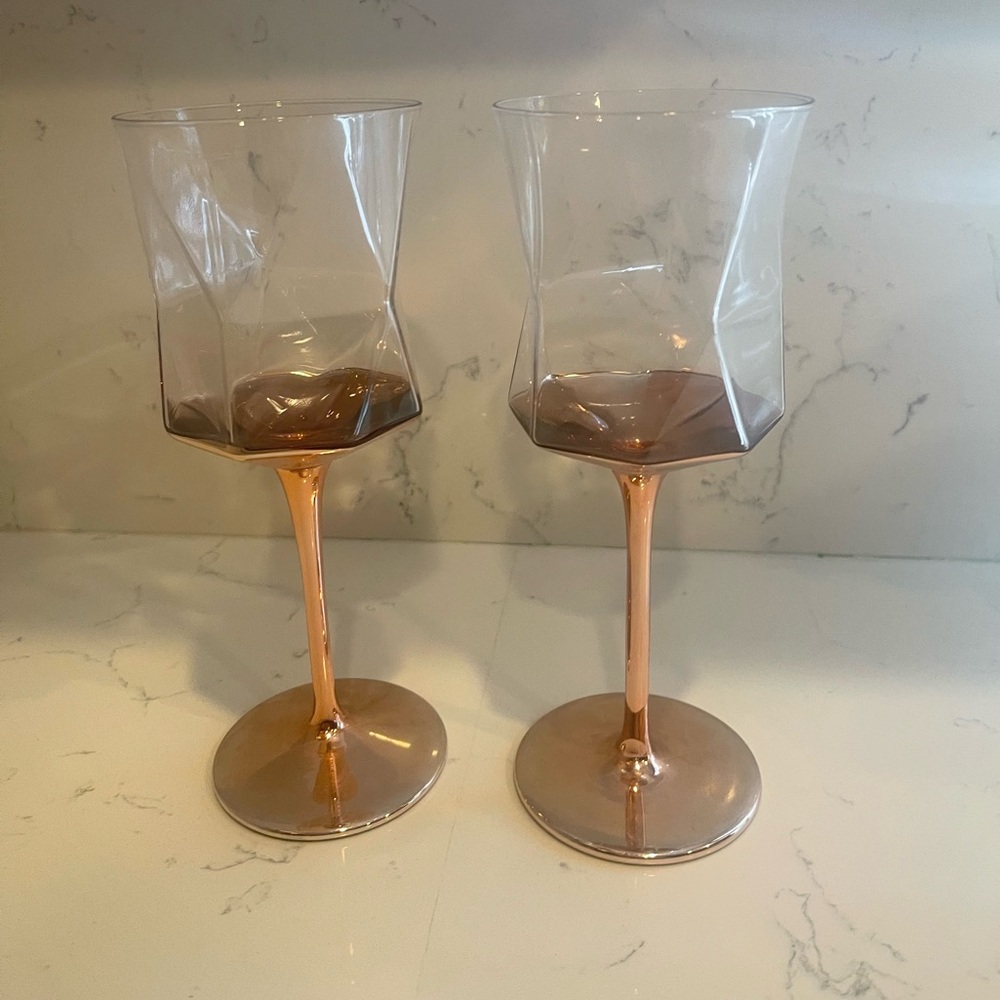 luxe habitat wine glasses set of 2